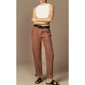 PILCRO Military Boyfriend Trouser Pants Women Size 26 Brown Mauve Straight Leg